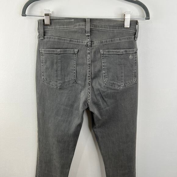 Rag & Bone The High Rise Skinny Jean Coated Rin Gray Stretch Classic 5-Pocket 26 - Picture 5 of 9